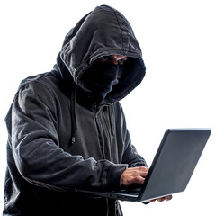 Hacker isolated on transparent background