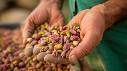 Harvesting pistachios by hand generative ai