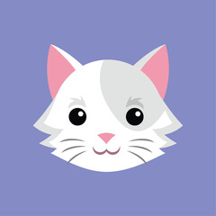 Cute cartoon cat profile avatar
