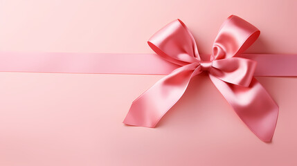 Ribbon on pastel background top view, gift ribbon