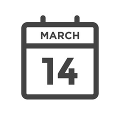 March 14 Calendar Day or Calender Date for Deadlines or Appointment