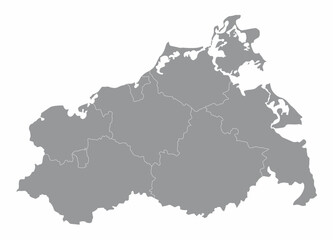 Mecklenburg-Vorpommern administrative map