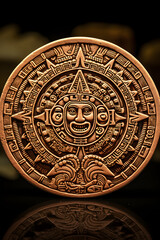 Historical and Mystical Aztec Calendar Stone: A Testament of Ancient Timekeeping and Cosmological Beliefs
