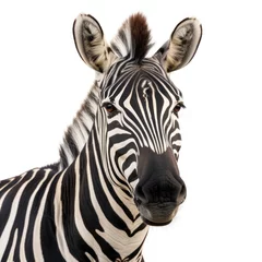 Selbstklebende Fototapeten zebra isolated on white © KirKam