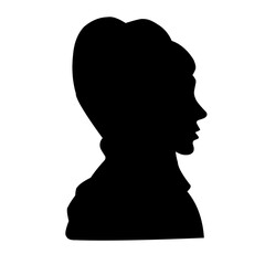 Women hijab silhouette icon