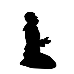 Muslim praying vector illustration