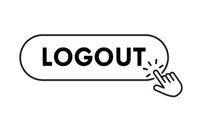 Logout design logo template illustration