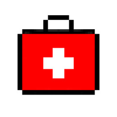 Obraz premium Medical Bag Pixel Art Style