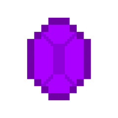 Purple Crystal Pixel Art Style