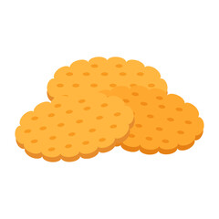 アイソメトリックで描いたビスケットのイラスト