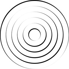 Circle concentric pattern. Geometric vortex ring shape