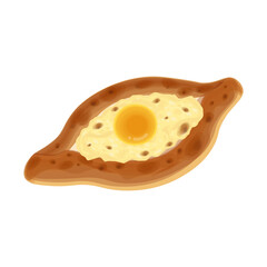 Delicious khachapuri vector illustration logo