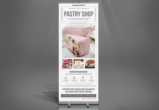 Confectionary Roll-up Banner in Tabular Style