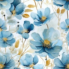 a close up of blue flowers on a white background