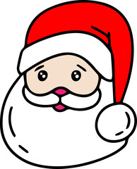 cute santa claus xmas cartoon svg vector