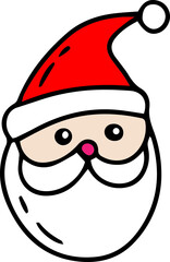 cute santa claus xmas cartoon svg vector