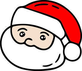 cute santa claus xmas cartoon svg vector