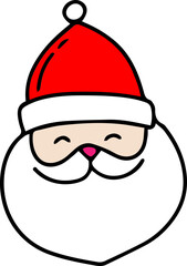 cute santa claus xmas cartoon svg vector