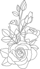 minimal roses svg png background remove