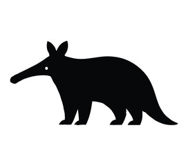 Aardvark. Vector image. White background.
