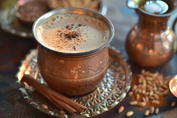 Spicy Escape: Steaming Cup of Indian Masala Chai for a Warm Moment