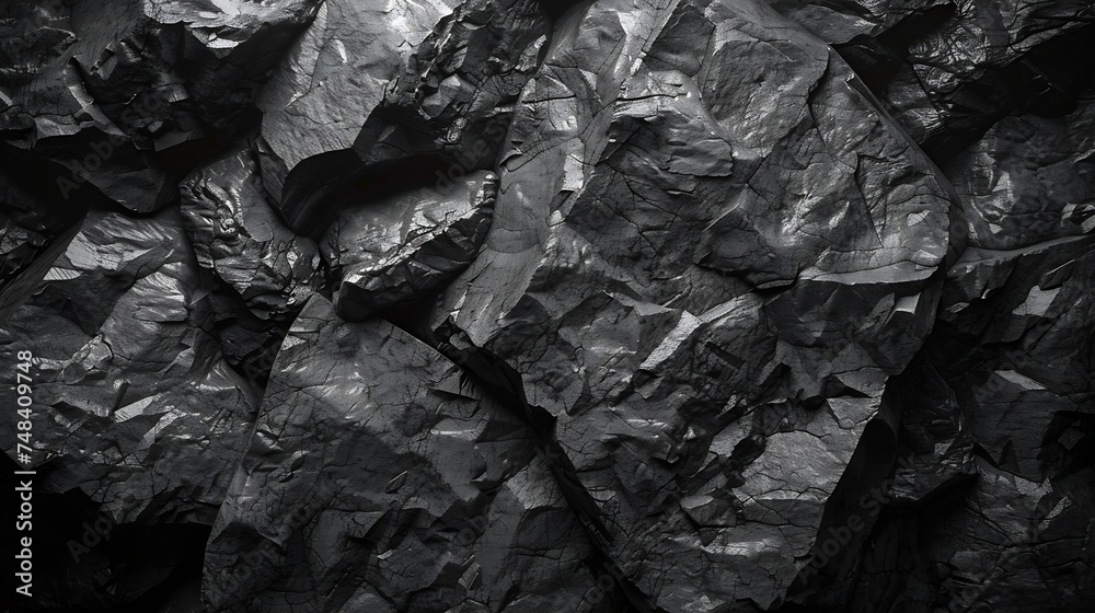 Aufkleber black grunge texture black rock texture closeup abstract geometric black white background black ston