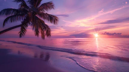 Poster Tropical sunset on the beach Koh kood island Thailand : Generative AI © Generative AI