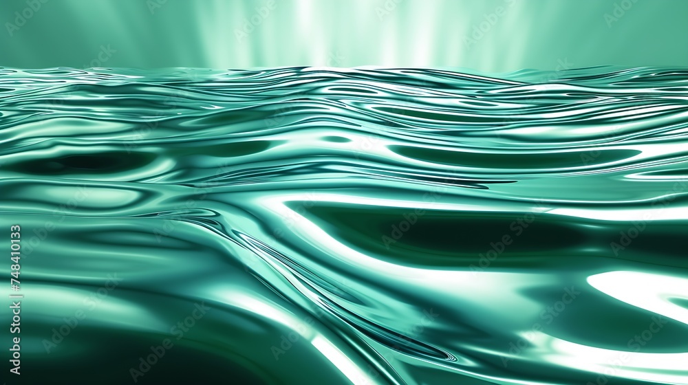 Leinwandbilder abstract blue green background reflection of sunlight on a wavy water surface ripples beautiful teal