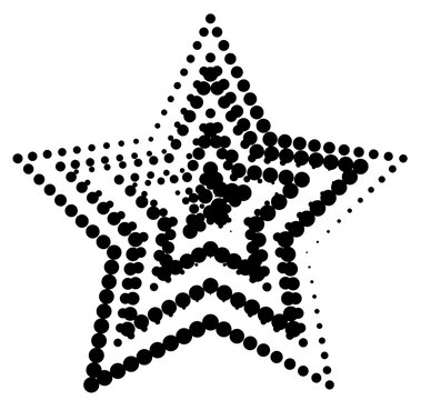 Star shape halftone dots set
