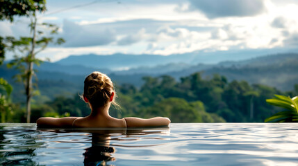 Spa - Woman in Health Pool for Relaxation