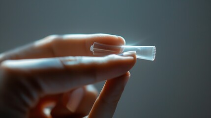 Woman squeezing out ointment from tube on her finger closeup : Generative AI - obrazy, fototapety, plakaty