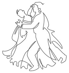 ソーシャルダンス-一筆書き