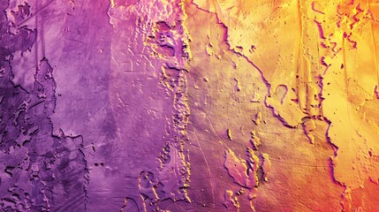 Obraz premium Abstract yellow red purple pattern Gradient Toned rough concrete wall surface texture Closeup Colorful background with space for design Backdrop Modern Expressive : Generative AI