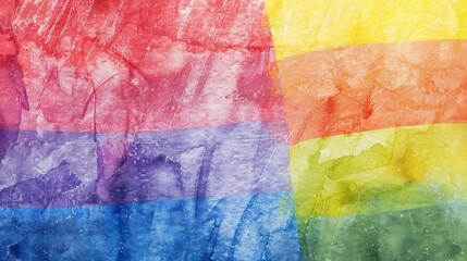 Background painted in rainbow LGBTQ flag Hand drawn watercolor LGBT community tolerance pride month concept Web banner Artistic background with copy space for design text Website heade : Generative AI