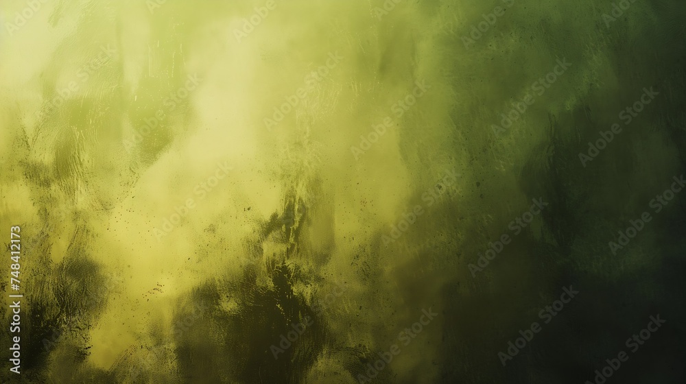 Poster dirty yellow green texture watercolor abstract dark olive color art background with space for design