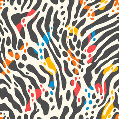 Modern abstract zebra print - 748414323