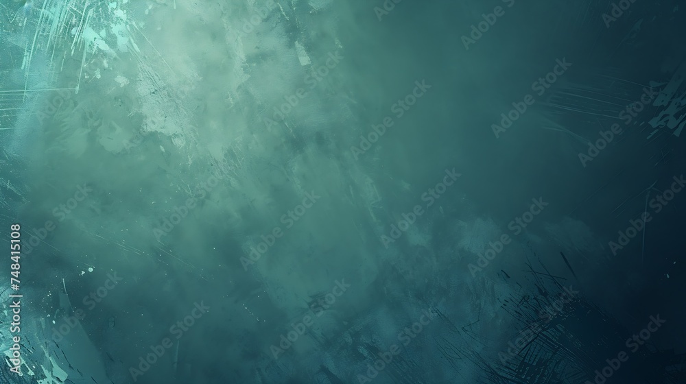 Poster Blue turquoise green abstract background Gradient Toned grunge texture Background with copy space for design : Generative AI