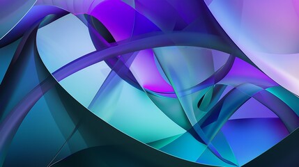 Purple blue green abstract background Geometric pattern Modern background with space for design Web banner Illustration Website header Panoramic : Generative AI