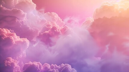 Purple pink sky with clouds Background with copy space for design : Generative AI - obrazy, fototapety, plakaty