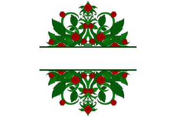 Flora and Rose Ornament Frame Border Vector For Decoration Design