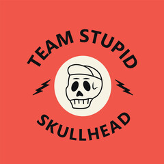 business skull head icon logo concept.simple logo type