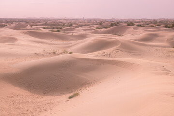 Big dune and the sand texture at the foreground, Inner Mongolia, China