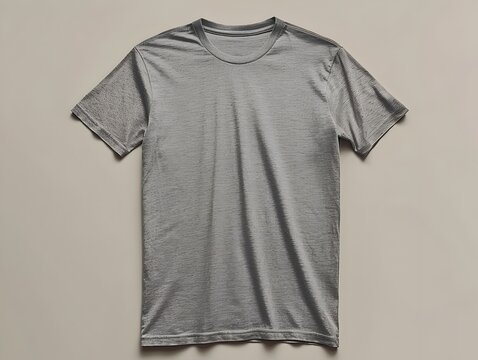 Gray T-Shirt Mockup in Textural Minimalism Style