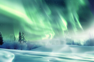 Winter Aurora Borealis