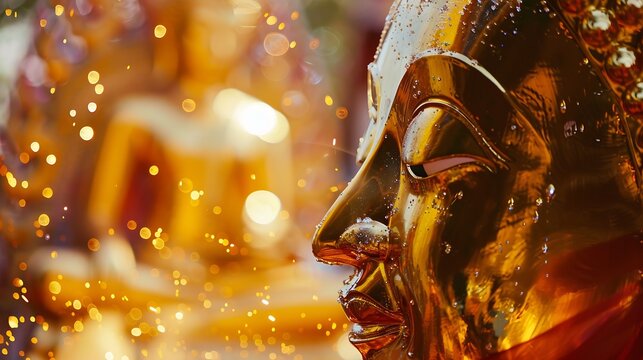 Procesions of Phra Buddha Sihing and important Buddha Images and Songkran Fairies April 132018 at Chiang Mai Songkran Festival 2018 Thailand : Generative AI
