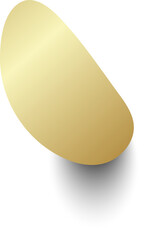 Gold paper circle and shadow. Element for design