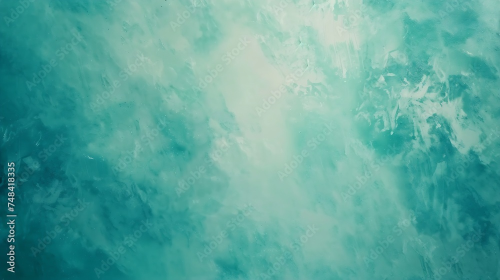 Fototapete light blue green abstract pattern gradient painted watercolor paper texture teal color art backgroun