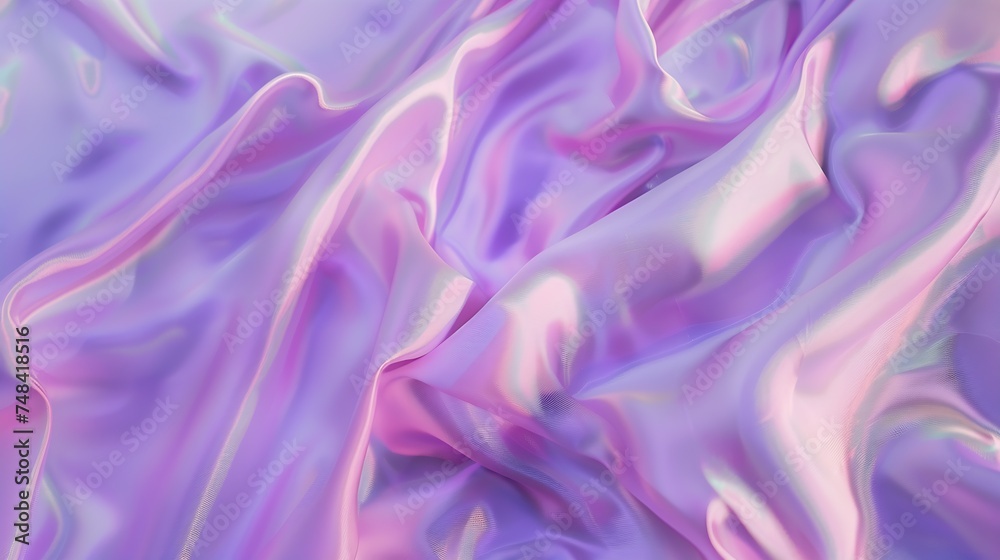 Aufkleber Beautiful purple pink silk satin background Soft folds on shiny fabric Luxury background with copy space for design Web banner Valentines day birthday Table top view flat lay : Generative AI