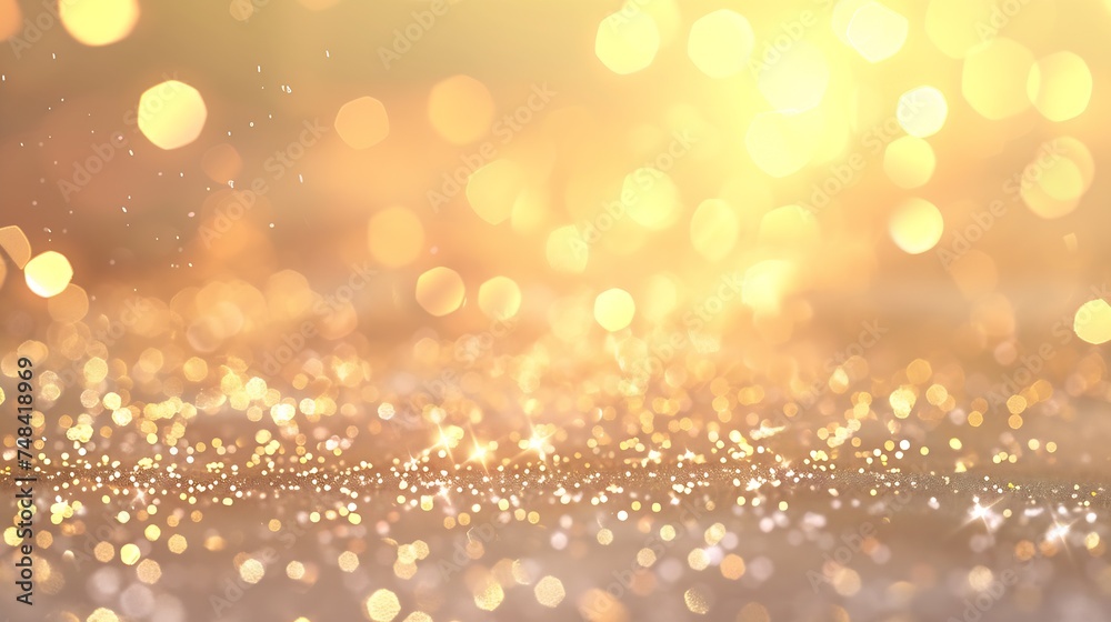 Leinwandbilder sparkling background with sequins glitter colorful golden luxury magic background defocused free spa