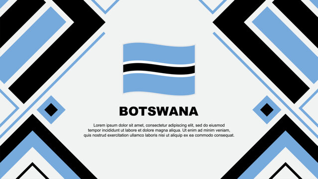 Botswana Flag Abstract Background Design Template. Botswana Independence Day Banner Wallpaper Vector Illustration. Botswana Flag